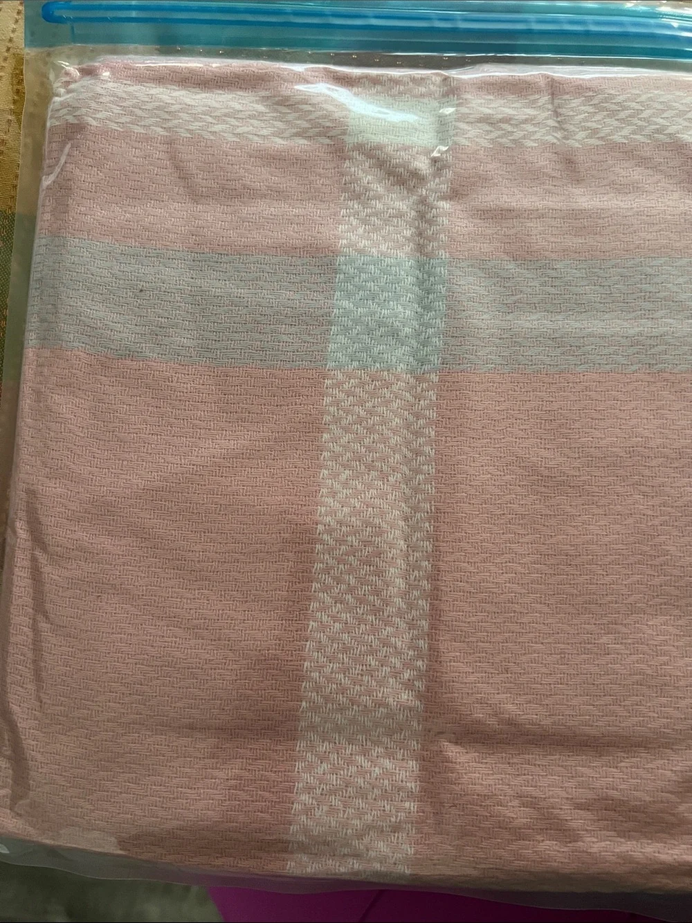 Pink Woven scarf - Soft Decorative Accent